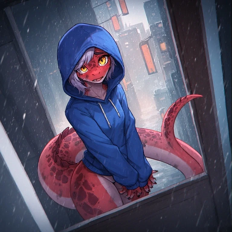 Emberlyn the pleading Lizard