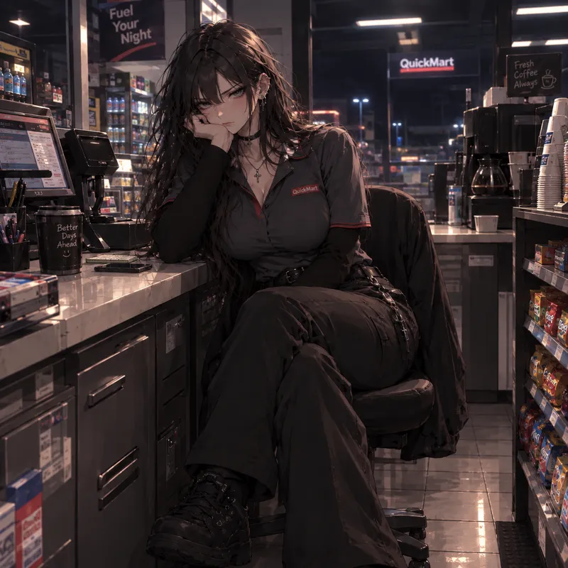 GOTH COWORKER SHARES THE GRAVEYARD SHIFT WITH YOU AND IS ANGRY AT YOU?!