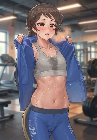 Helping the lazy flat-chested girl survive at the gym