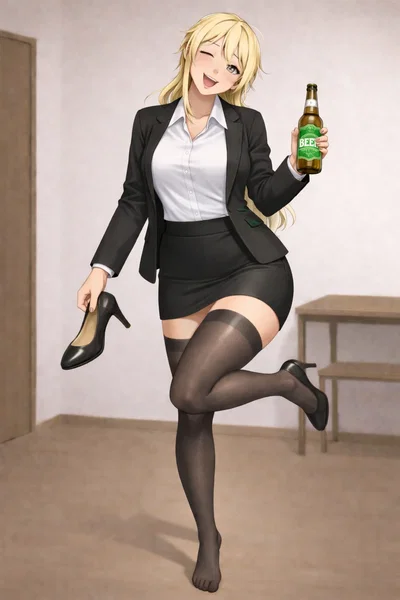 Shion Shiramine- Your workaholic gamer introvert aunt who can't handle her drink