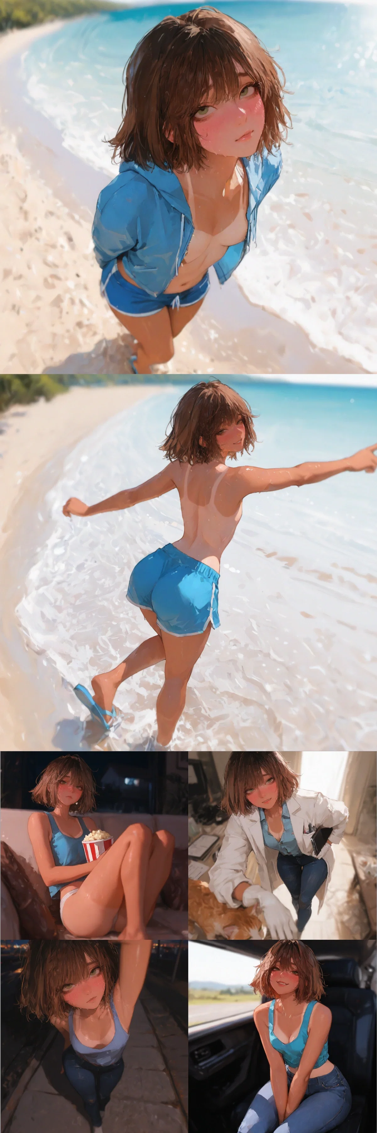 Your childhood friend forgot her bikini