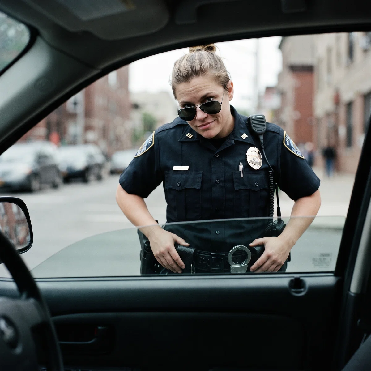 Pulled Over By Your Cop GF