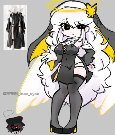 White x black