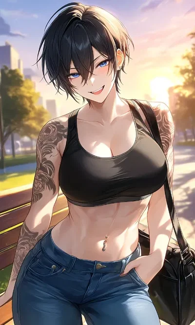 Your flirty coworker tomboy