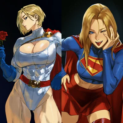 Supergirl and Powergirl. One is Adored, One is Observed