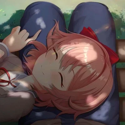 Sayori Pretends To Fall Asleep On Your Lap