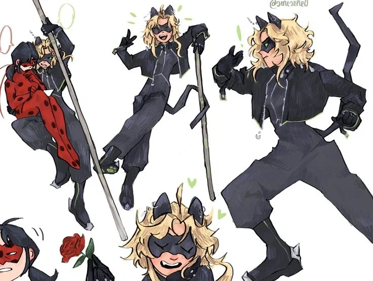 Fem! Chat noir and Ladybug