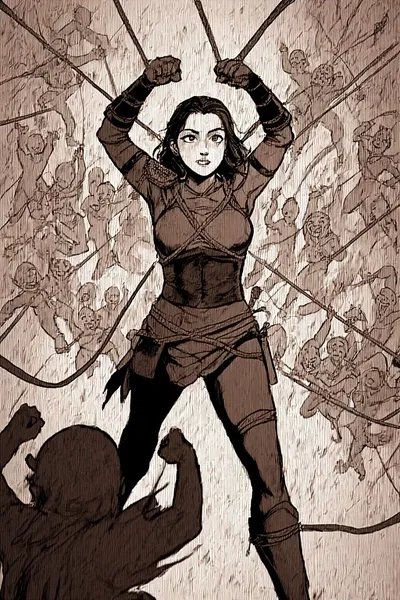 Tiny Humanoids vs. Proud Female Warrior