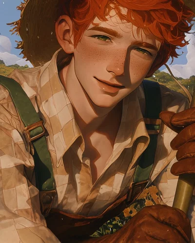 🐓🐖 ⋆。 ̊✦ | Alex the Farmhand — Break time.