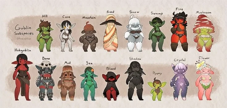 Sub-especies de goblins