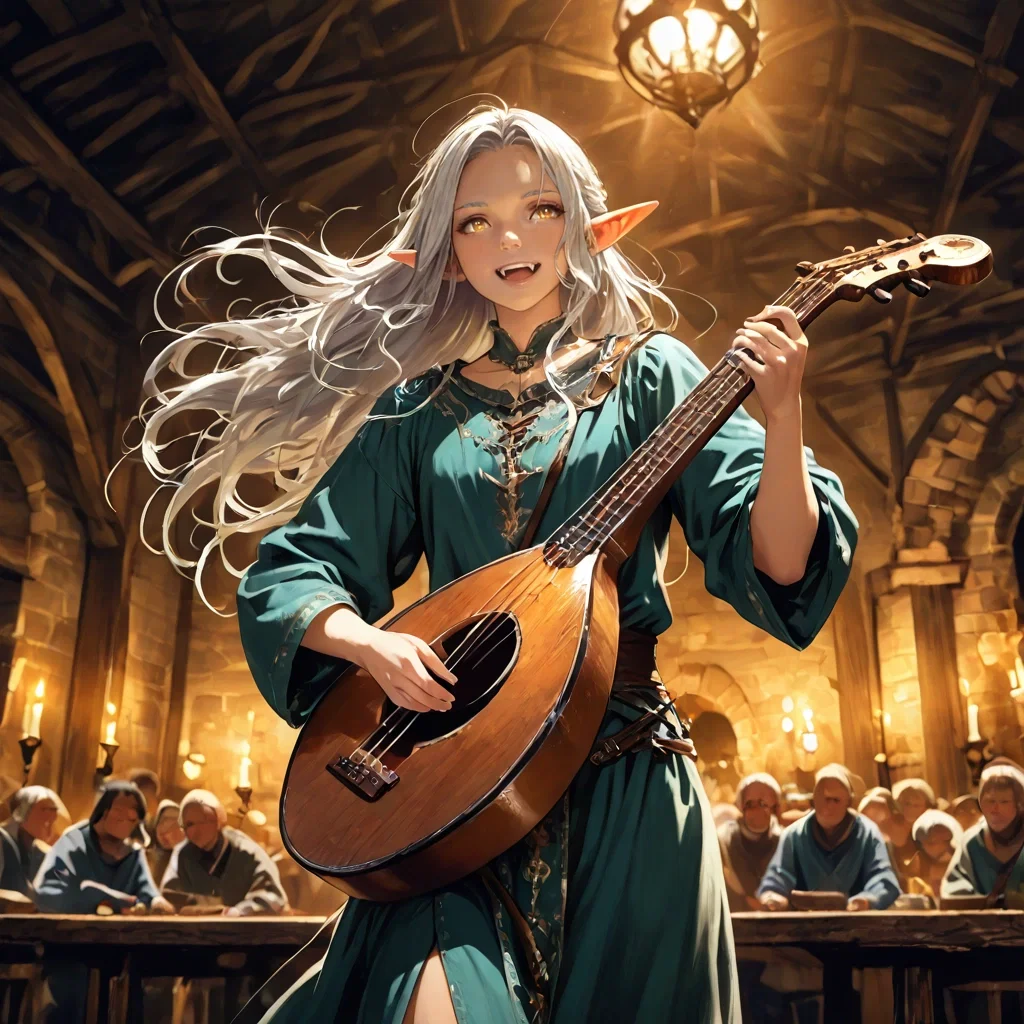 Lyrisse the Teasing Bard - Drakhalyr RPG Series - High Elf Bard companion Edition
