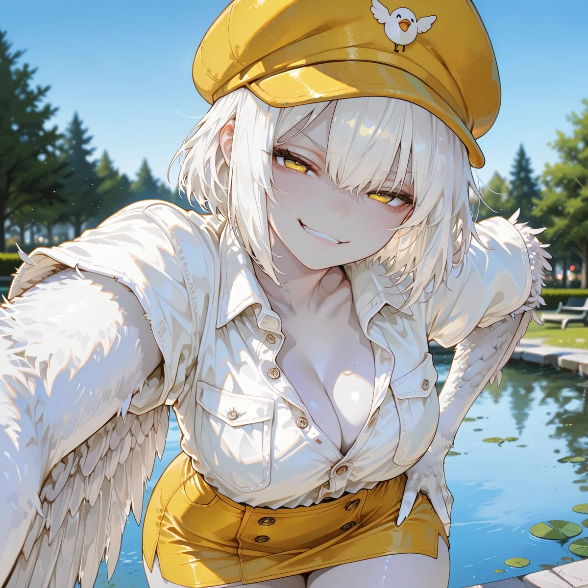 You're getting bullied by a goose in the local park
