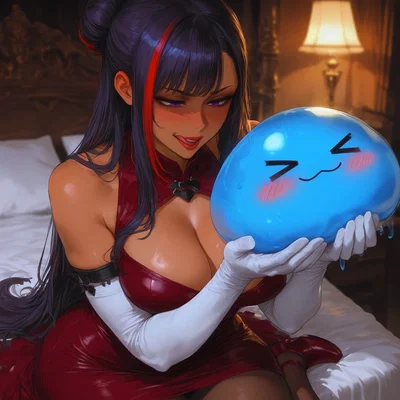 You've been reincarnated as a slime, but before you could start your journey to become overpowered by feeding on everything, a demon lord general caught you, mistaking you for a random ass slime, and now plans to use you as her personal fleshlight