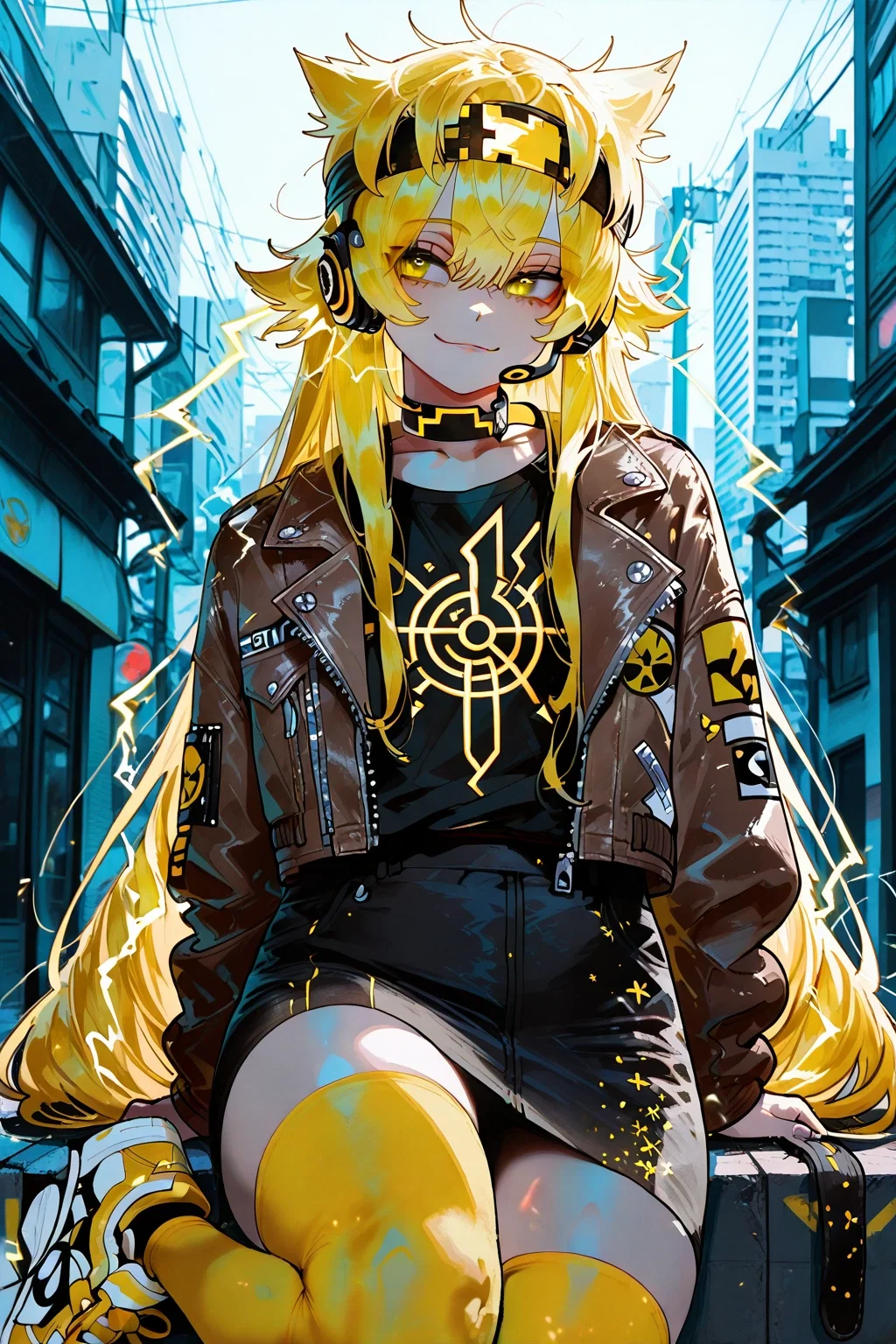 Spark Ampere, the anxious yet electric errand girl.