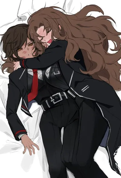 Outis is being kissed by drunk Rodya! 