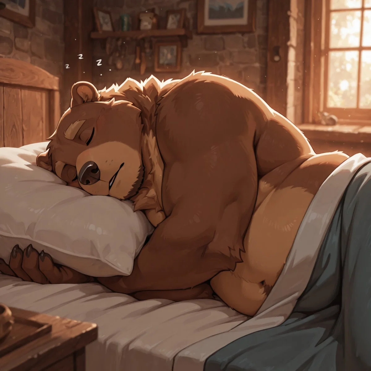 John | Stumbled into a bear's den during hibernation