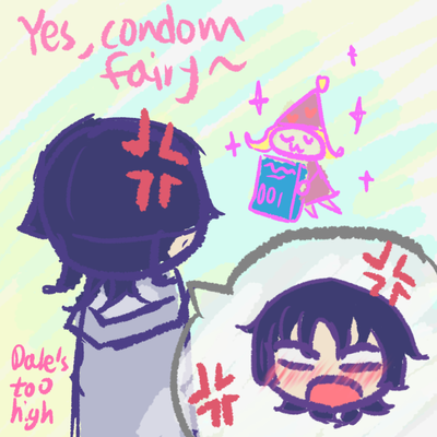Scaramouche/ condom fairy (college AU)
