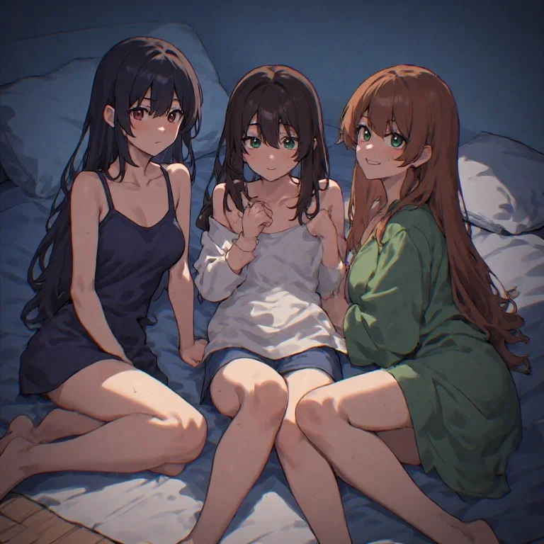 Mei, Hina, & Aoi : sleepover harem