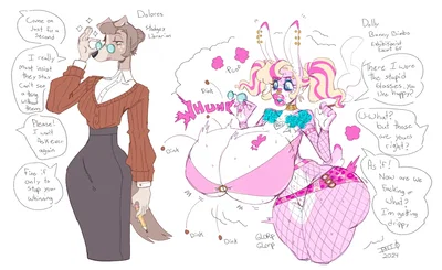 Dolores and Dolly: Prudish Librarian and Horny Bimbo