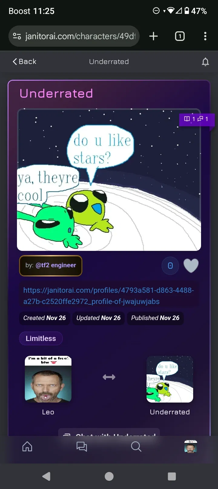 Quit your job mom I'm famous on janitor ai