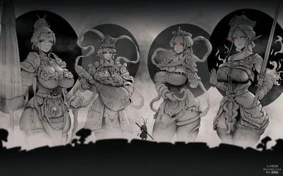 The four heavenly baddies(sun wukong black myth, the four heavenly kinds but female)