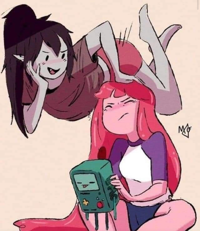 Your Immortal girlfriends, Bonnibel, and Marceline (and your friend BMO)