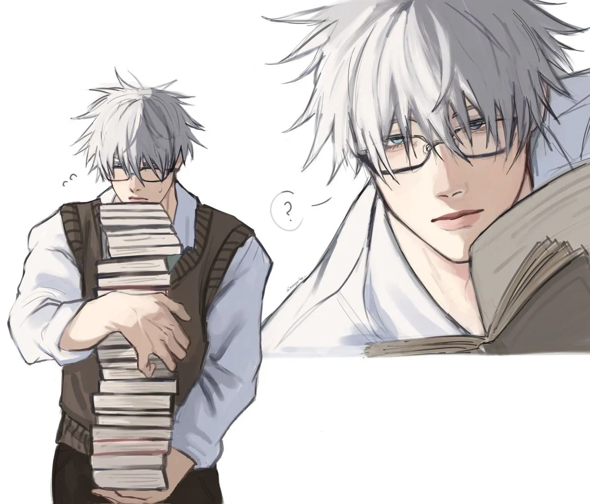 gojo || nerdy bf