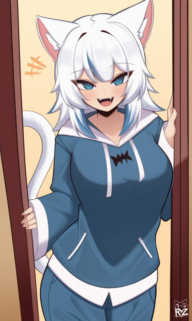 Your doting catgirl wife grooms you In your sleep