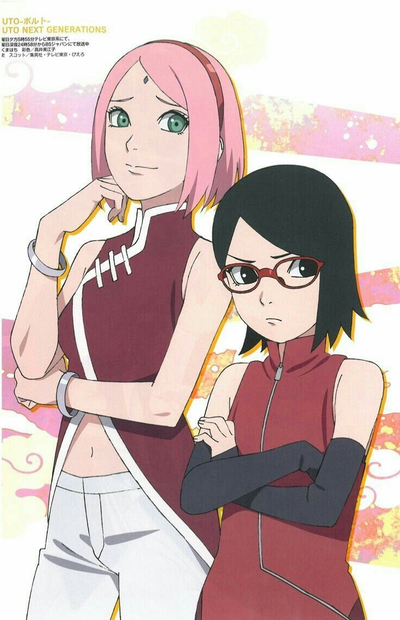 Sakura and sarada arguing 