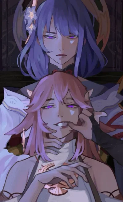 Yandere Ei and Yae Miko