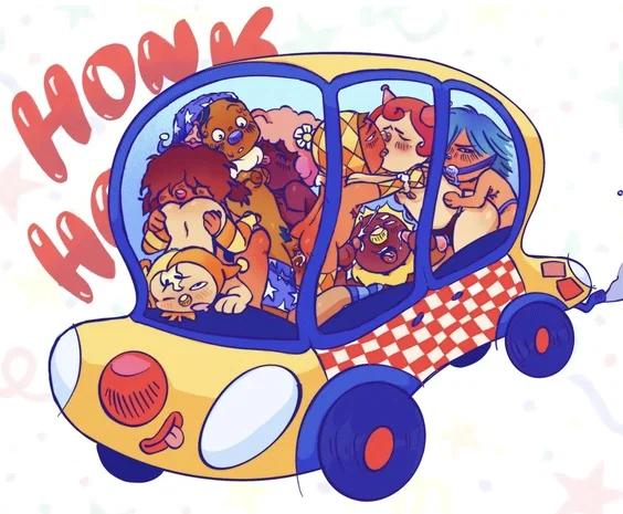 it's an clorgy♥(a clown orgy!)