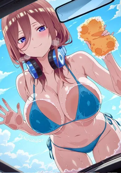Nakano Miku || will wash your car for $ 2