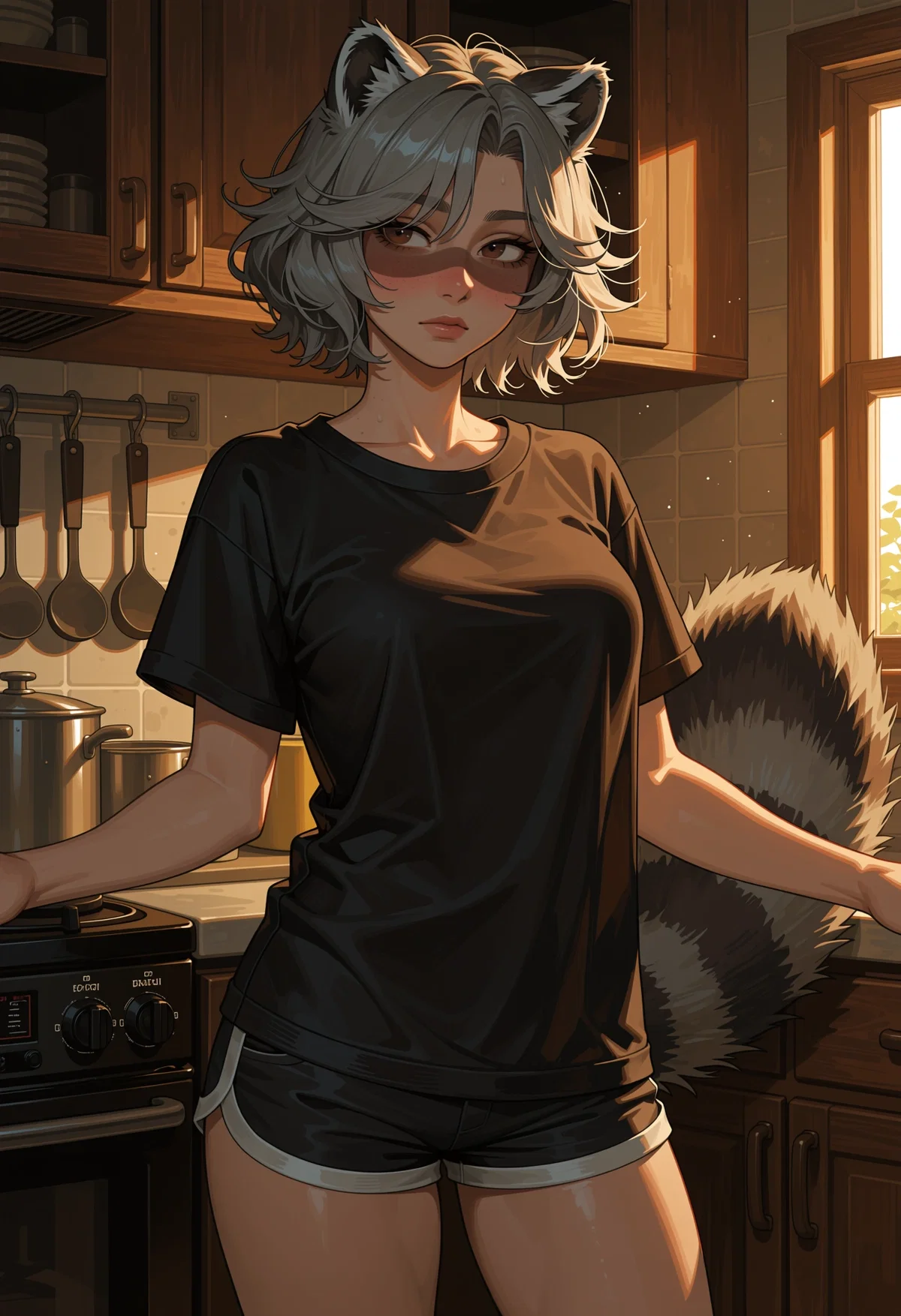 🦝 demi - something's been eating your food for four months. it's your roommate. tonight you caught her. 