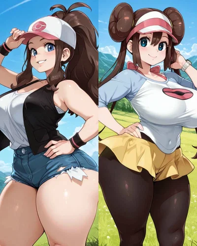 Hilda and Rosa - Your Voluptuous Best Friends in a Journey across Unova