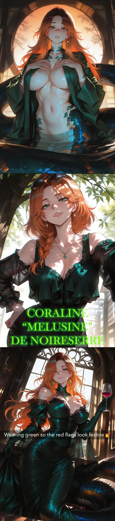 Curse or Blessing? Will you leave like the others...or whip out your monster-fucker permit?? | Coraline "Melusine" de Norisserre