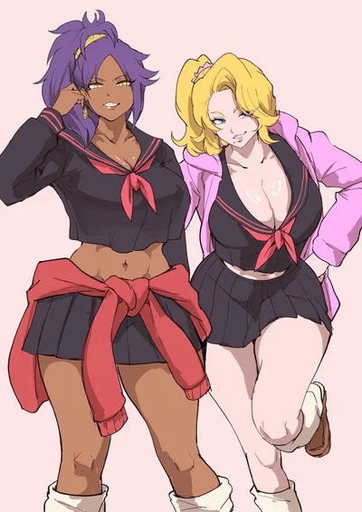 Rangiku & Yoruichi-The Campus Sluts