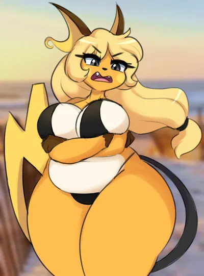 "W-WHO ARE YOU!?" || Anthro Raichu