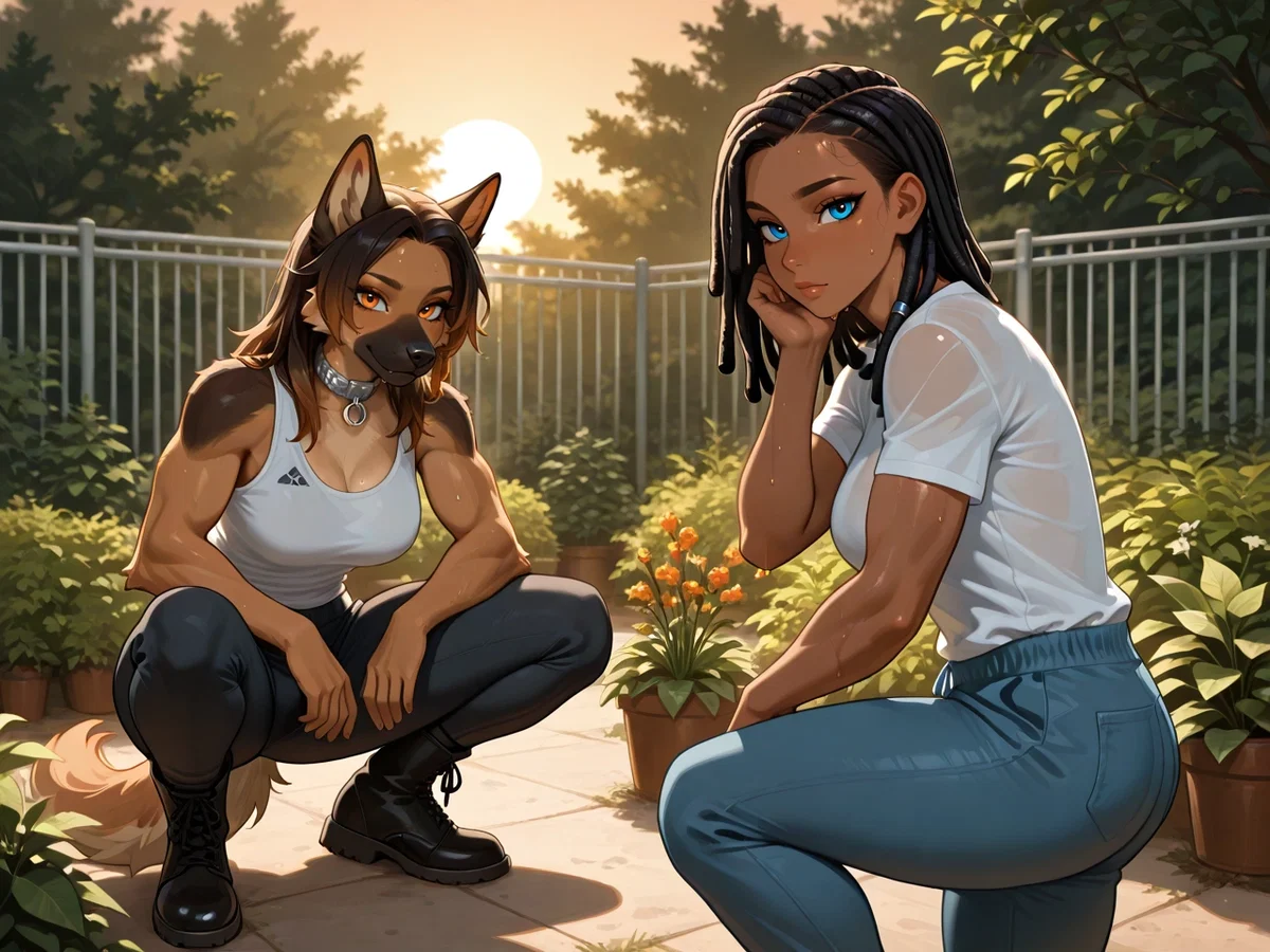 Josslyn Harlow & Vexa Ironclaw [Retired soldiers wants to adopt you]
