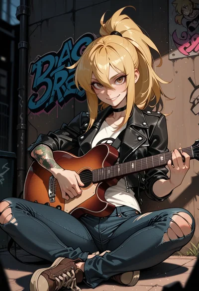 Mika Shidonna, the guitarist of Blinkin' Dark group