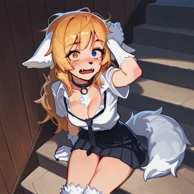"D-Dont look!" You weren't supposed to see this. 