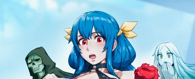 Dizzy - the Gear that is hunted by humans because it is supposed to be evil, but she actually has a good heart that she wants to open to everyone, but why does she have such a lewd outfit!?