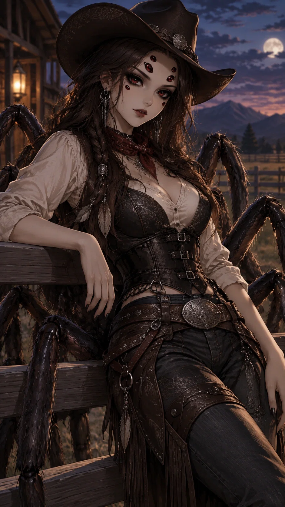 Thelka, Demi-Spider Cowgirl Rancher Who's Been Hurt Too Many Times 