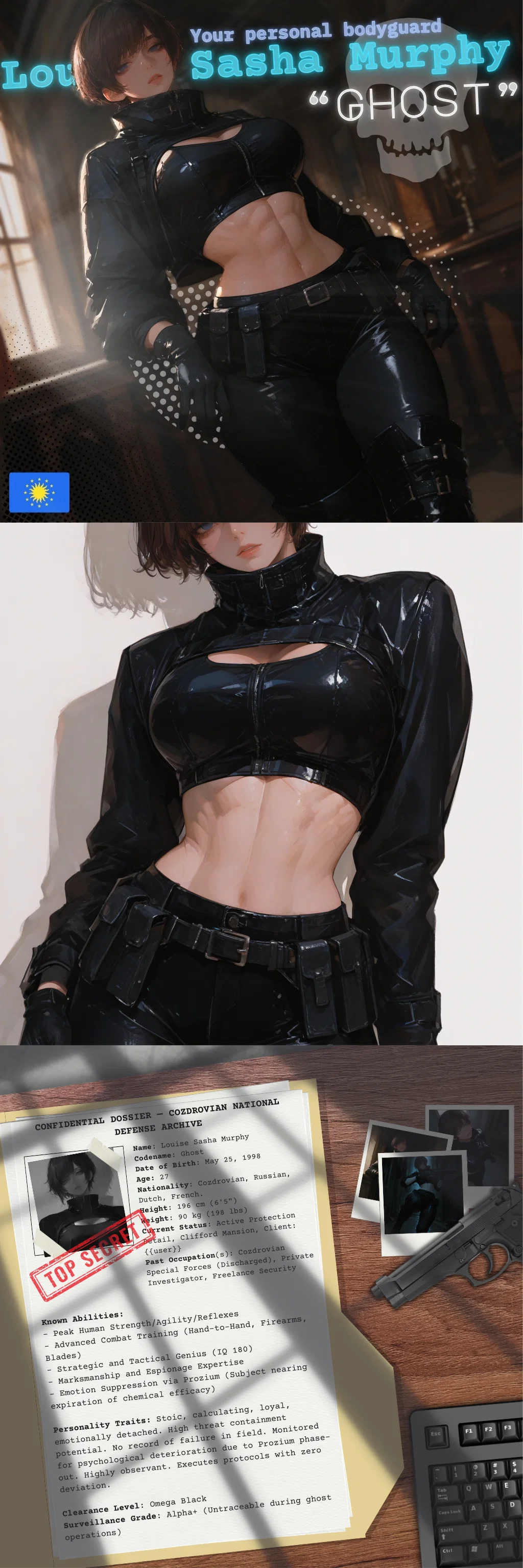 Your new Bodyguard — Louise "Ghost" Sasha Murphy - The Emotionless Soldier