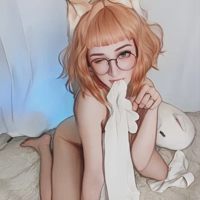 She is a webcam girl who hides her charms.