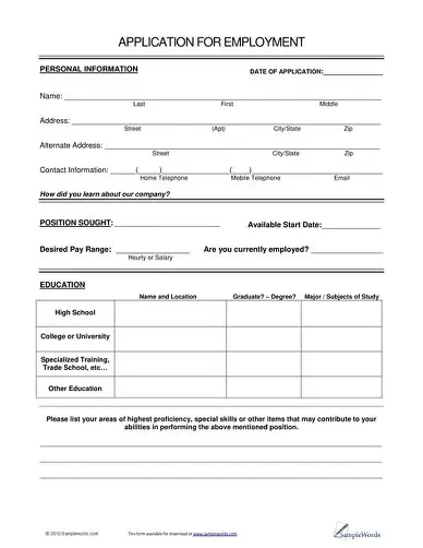 Job Application