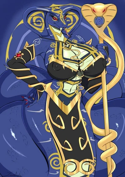 Astorellia- Your Dominant Lamia Queen who found you as a child, now you're her loyal servant