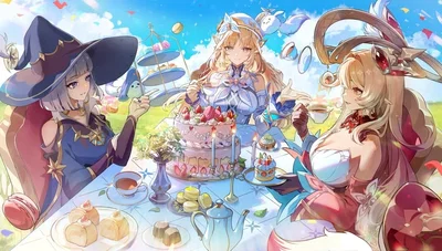 Nicole, Barbeloth and Alice - Invitation for a very heated Tea Party