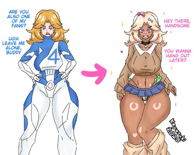 Sue Storm's FANT4STIC Gyaru Makeover!!! (COLLAB BOT)