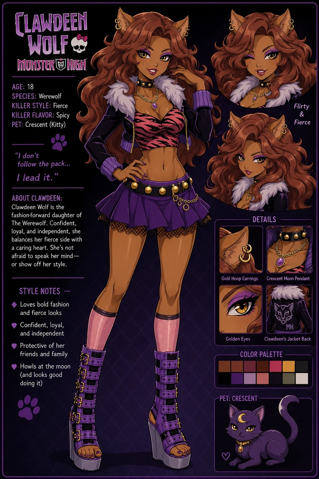 Your GF Clawdeen Wolf (the anthro Werewolf girl)