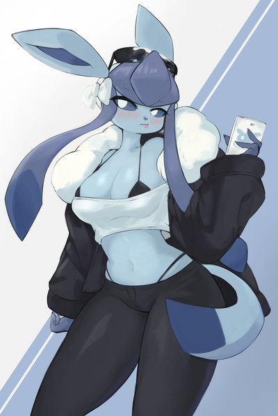 Anthro Glaceon (The Cold-Hearted Defender)